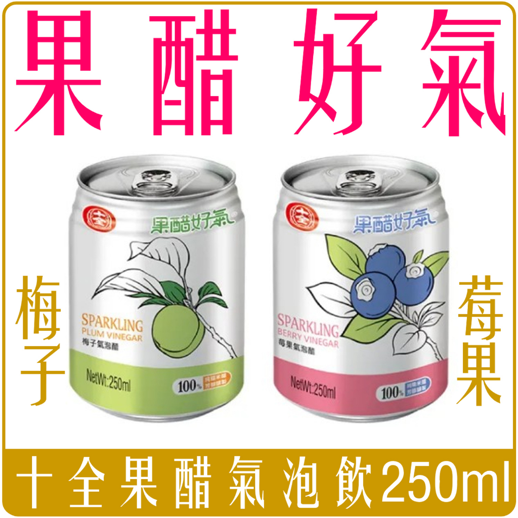 《 Chara 微百貨 》 十全 果醋 氣泡飲 氣泡醋 梅子 莓果 250ml