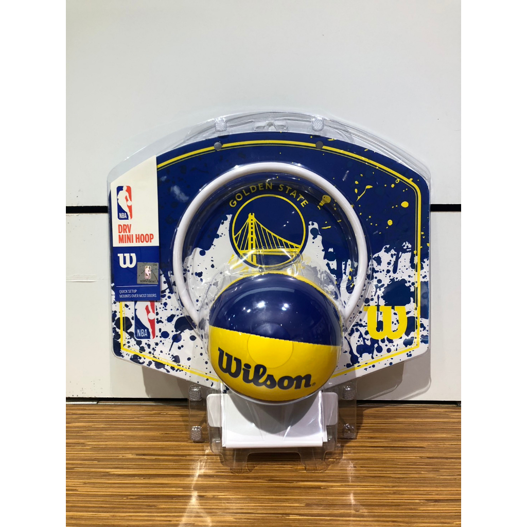 免運 快速出貨【Wilson】NBA 迷你籃板 21'勇士隊 籃球1號 兒童籃球 藍色WTBA1302GOL