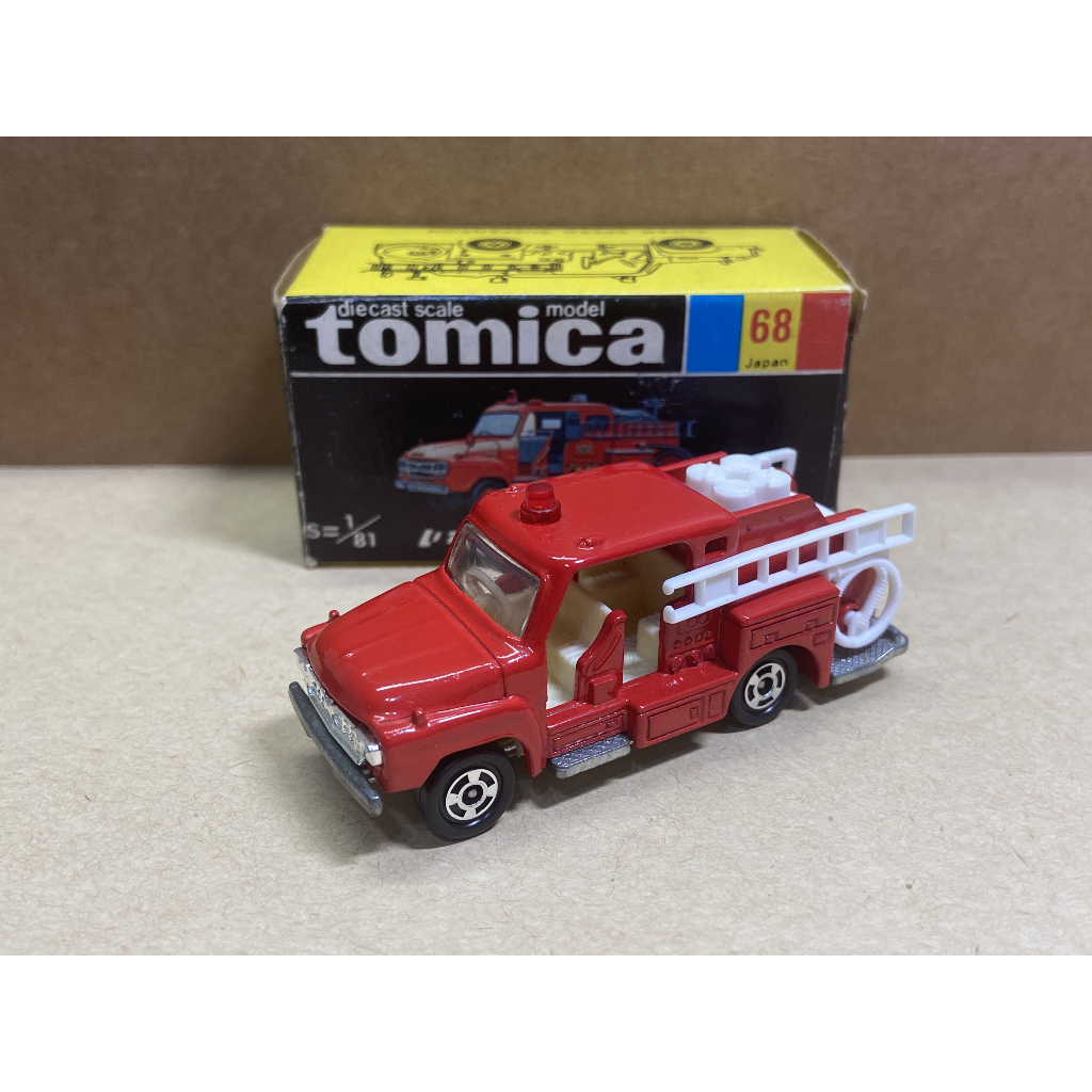 Tomica 日本製 黑盒 no.68 ISUZU FIRE ENGINE 消防車 黑箱 絕版