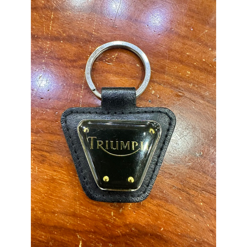 凱旋鑰匙圈TRIUMPH原廠真皮銘牌