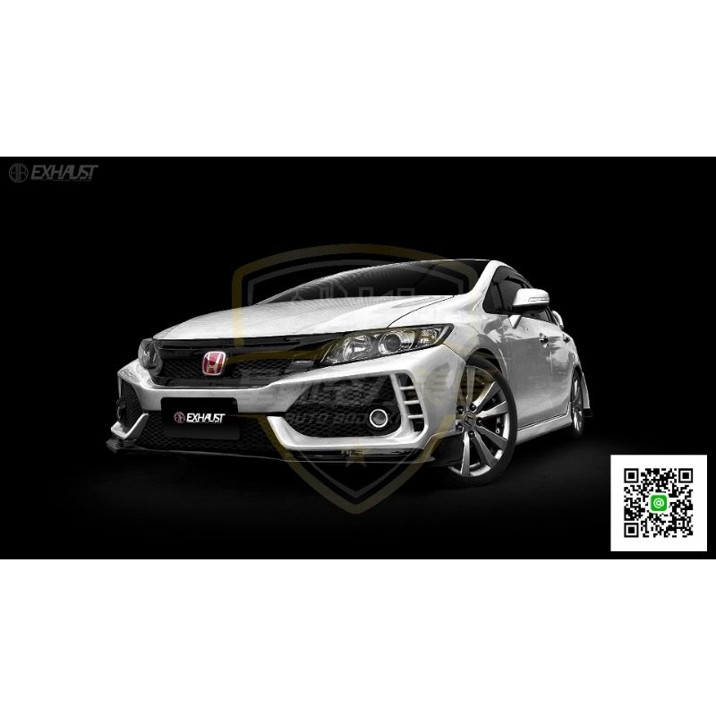 Civic9 K14 類FK8前保桿  含簡易型霧燈 素材價格 烤漆完工價