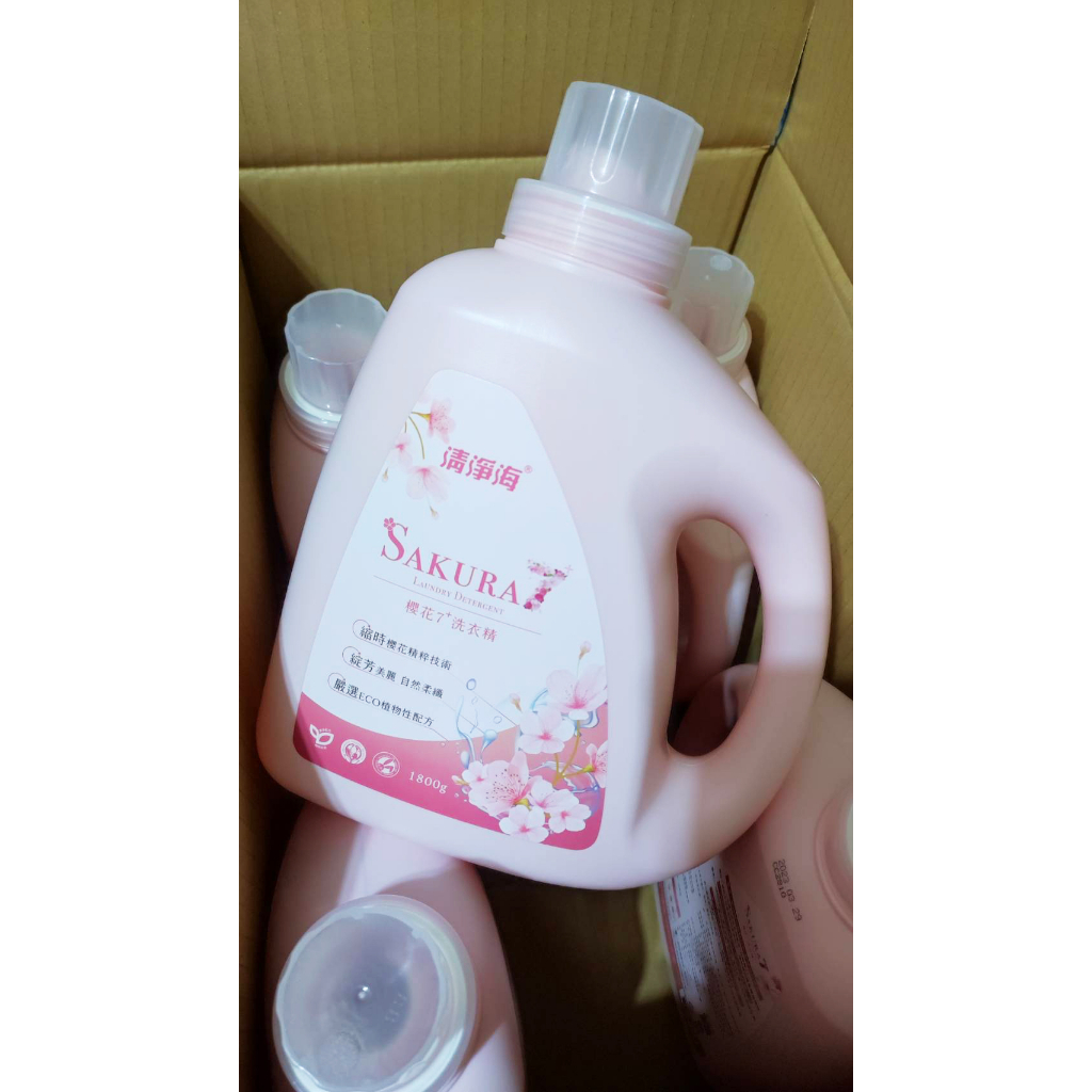 清淨海 櫻花7+洗衣精1800g/瓶