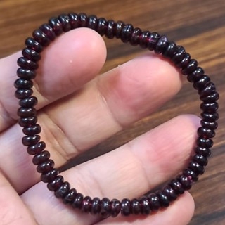 石榴石 算盤珠 手鍊 5mm 手環 手珠 隔珠 天然❤水晶玉石特賣#R161