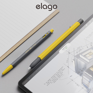 <elago> [代理正品] Apple Pencil 2代 MONAMI 153聯名套組(筆套+原子筆)-經典黃 現貨