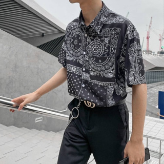 【20ss_select】變形蟲短袖襯衫 花襯衫 襯衫 夏季襯衫 男生襯衫 女生襯衫 海報襯衫 情侶襯衫 短袖襯衫