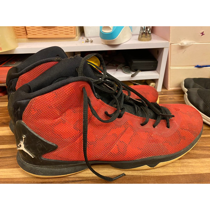 二手。28公分。Nike Air Jordan 男 紅 經典 高筒 運動 籃球 休閒鞋