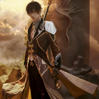 次元收藏館✨原神cosplay服鐘離cos全套巖王爺鐘巖王離帝君遊戲套裝cos服裝男角色扮演