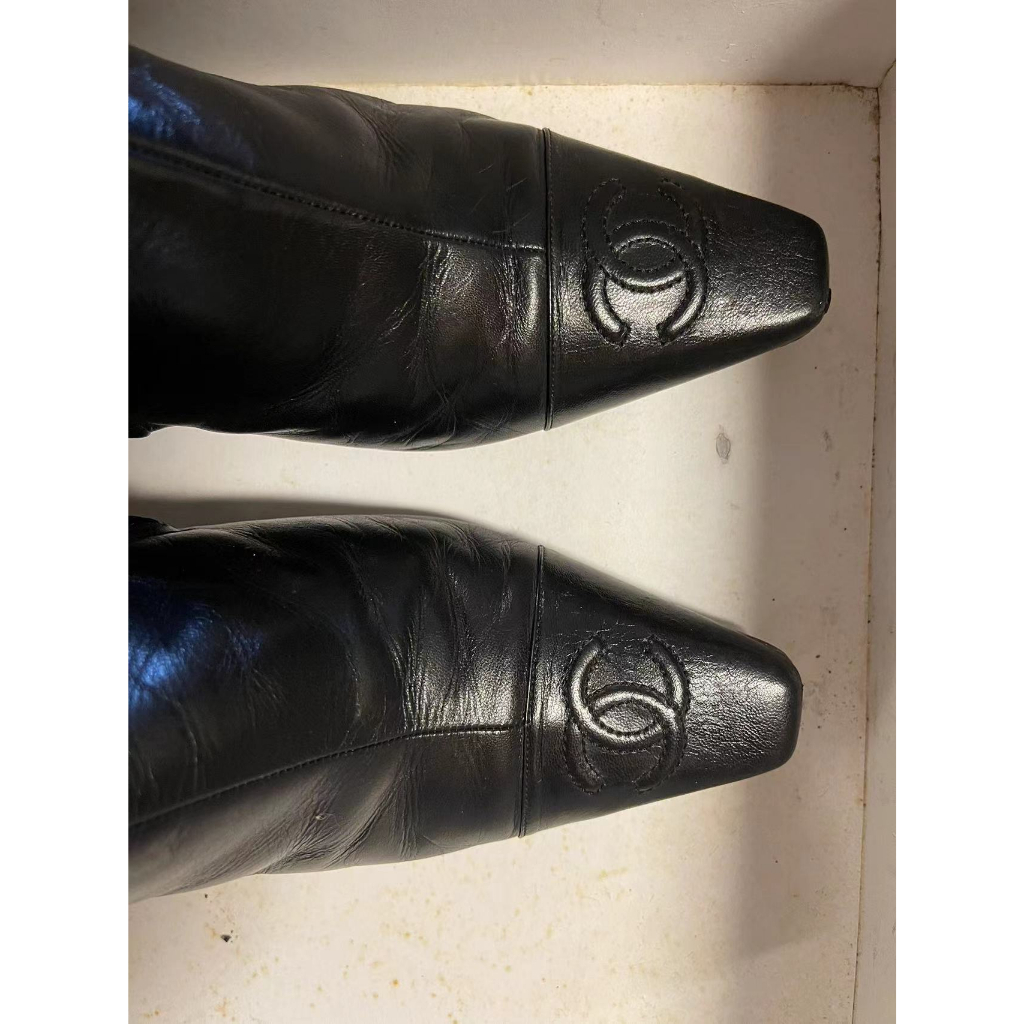 【香奈兒】短靴 24.5 保證正品 Chanel Short Boots size 24.5 Authentic