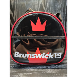【薆力正品】Brunswick LOGO 黑紅 保齡球 球袋 保齡球收納袋 2+1可用 單球袋 有肩帶 保齡球用品