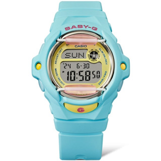 CASIO卡西歐 BABY-G 活力多彩 夏日海灘 200米防水 休閒數位 水藍海紋石 BG-169PB-2 42.6m
