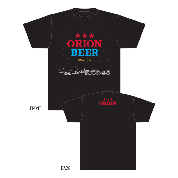日本 沖繩 Orion DRAFT BEER 啤酒 T恤 夜空 城市 黑色 M