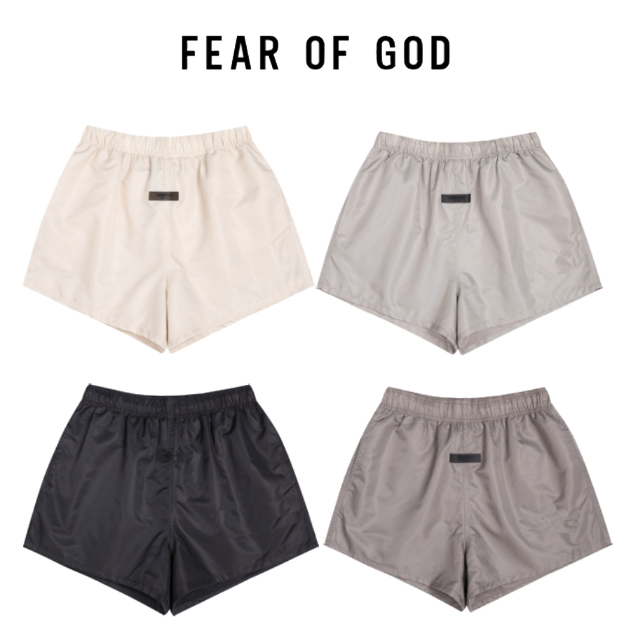 【Mr.W】ESSENTIALS FEAR OF GOD 素面尼龍寬鬆休閒短褲 淨版短褲 透氣 薄短褲 oversize