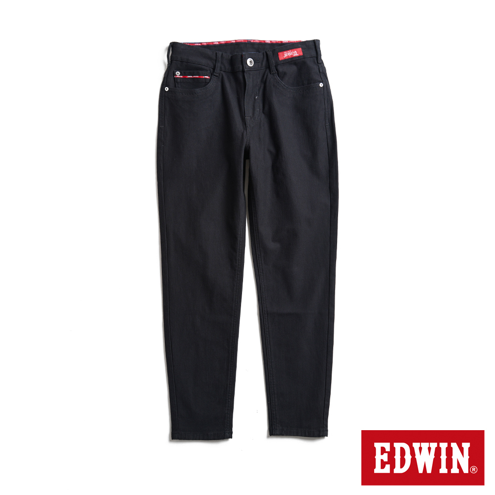 EDWIN 女款 東京紅360°迦績彈力機能錐形牛仔褲(黑色)