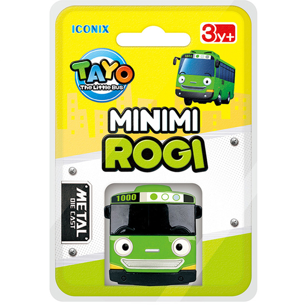 ☆勳寶玩具舖【現貨】ICONIX TAYO 迷你合金小巴士 小吉 MINIMI ROGI 綠色