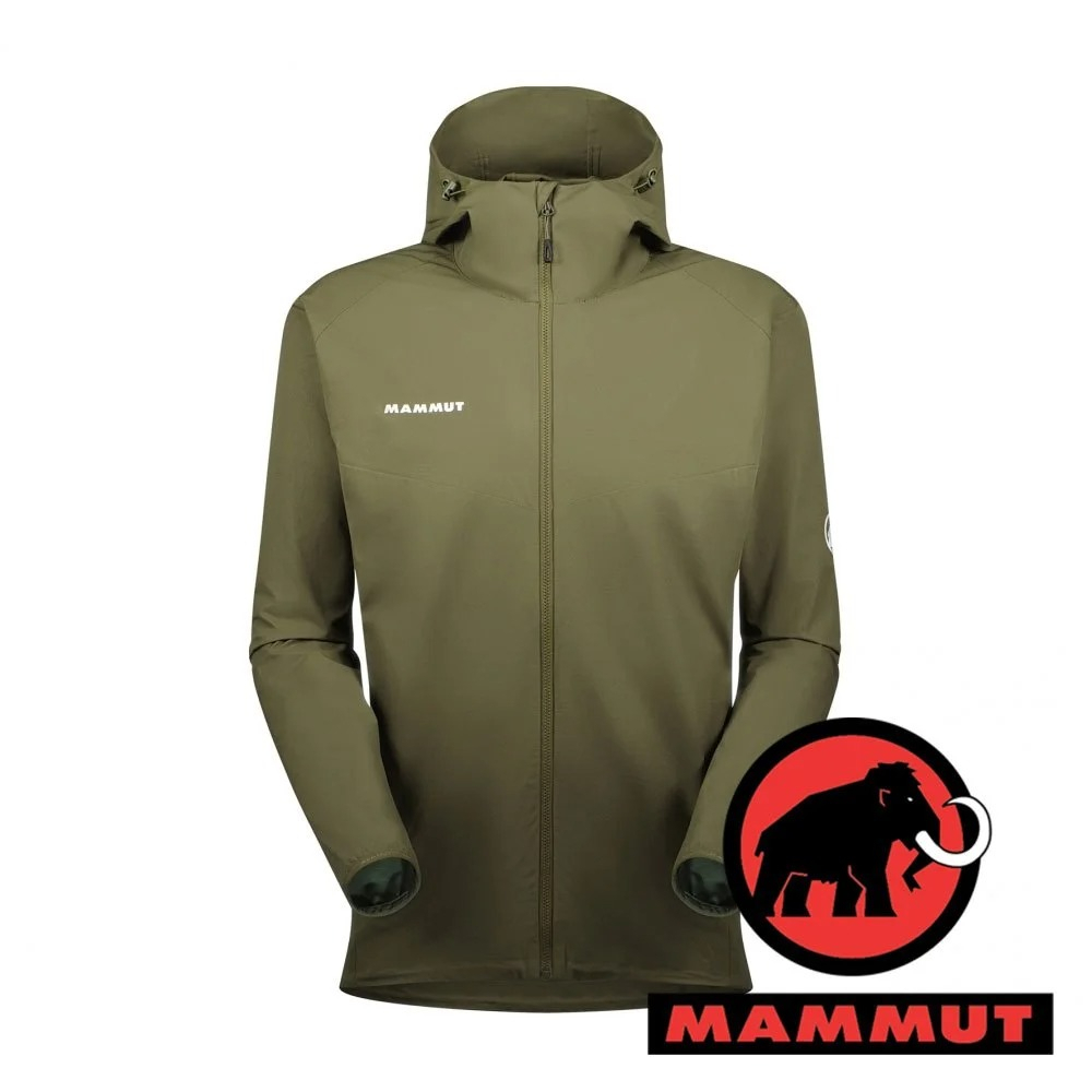 【MAMMUT 長毛象】GRANITE 男防風軟殼連帽外套『綠鬣蜥』1011-00322