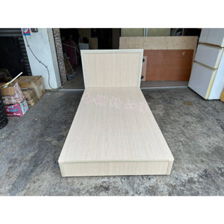 香榭二手傢俱*全新品 絕美雪松色 單人加大3.5尺床組(床箱+床片)-床頭片-床底-單人床-床架-套房床組-床板-三分板