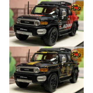 🔅里氏模型 TM 1/64 Toyota FJ Cruiser 豐田 ADVAN JPS 黑金色 越野車 合金模型車