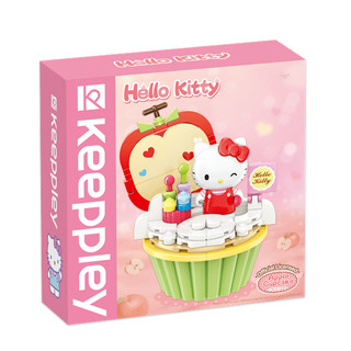 《正版》QMAN 三麗鷗 杯子蛋糕系列積木 Hello Kitty