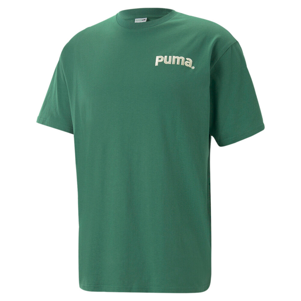 PUMA 短袖上衣 流行系列P.Team T恤 男 62248637 綠色