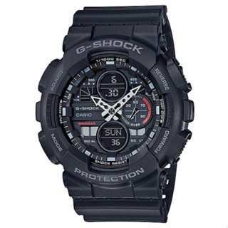 【CASIO】G-SHOCK 黑金復古音響設計雙顯運動電子錶 GA-140GB-1A1 臺灣卡西歐公司貨