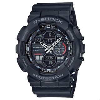 【CASIO】G-SHOCK 黑金復古音響設計雙顯運動電子錶 GA-140GB-1A1 台灣卡西歐公司貨