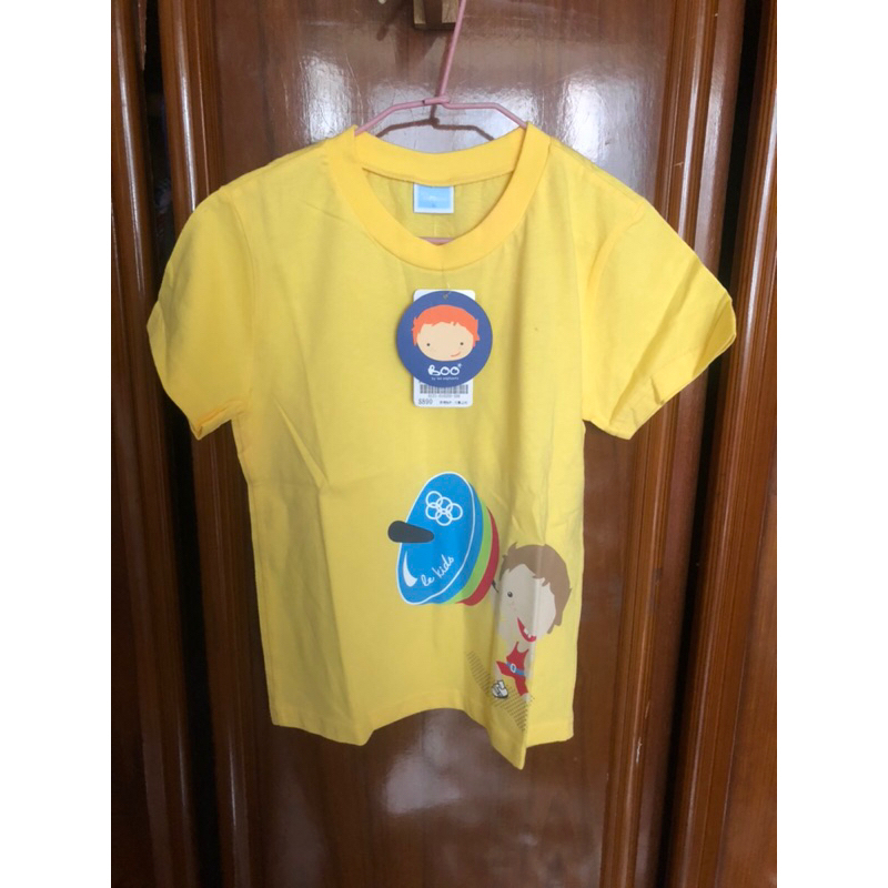 （全新）麗嬰房黃色短袖上衣-6號