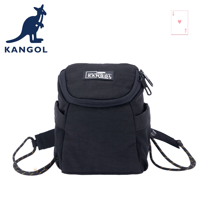 【紅心包包館】KANGOL 英國袋鼠 側背包 斜背包 63251711 黑色 中黃 淺藍