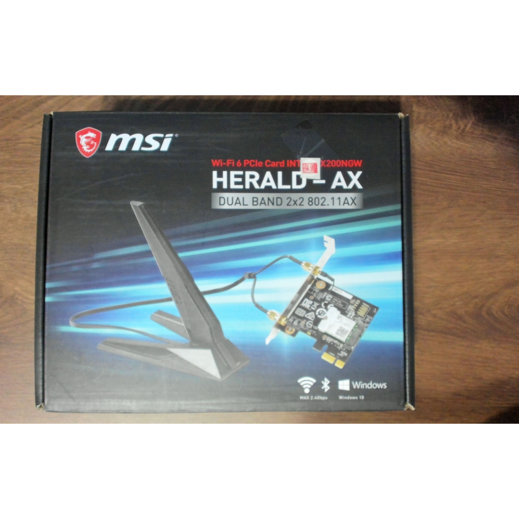MSI 微星 HERALD-AX INTEL AX200NGW WI-FI 6 藍芽 5.0 PCI-E 無線網路卡