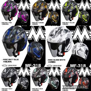 ［Q比賣場］附發票 快速出貨 MING FENG MF-318 迷彩 彩繪 3/4安全帽
