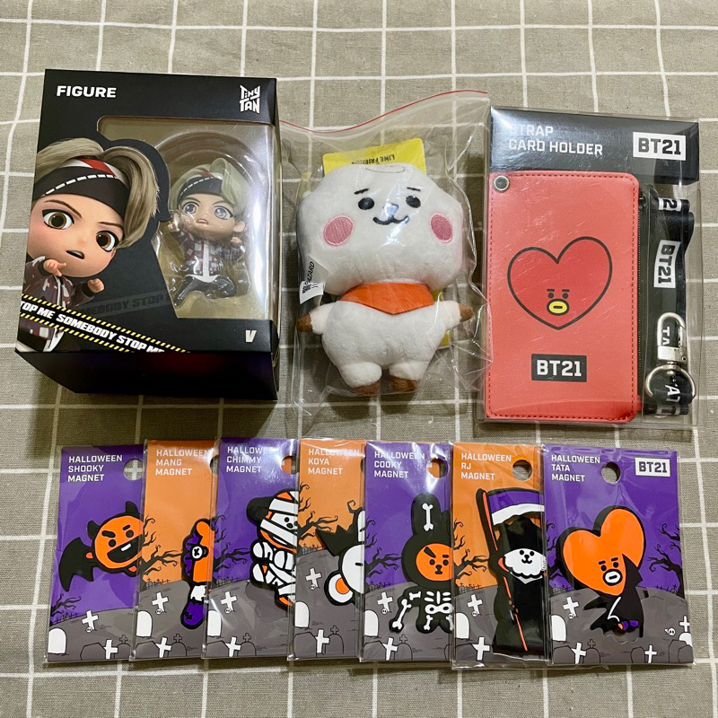 BTS BT21 TATA 零錢包 卡夾 萬聖節磁鐵 Mattel TINYTAN MIC DROP V 泰亨公仔