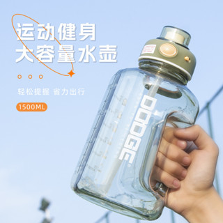 新款希樂道奇TRITAN大容量彈蓋吸管運動水壺水桶 健身水瓶戶外露營彈蓋水桶 旅行便攜壺網紅噸噸桶 多色大容量手提式水壺