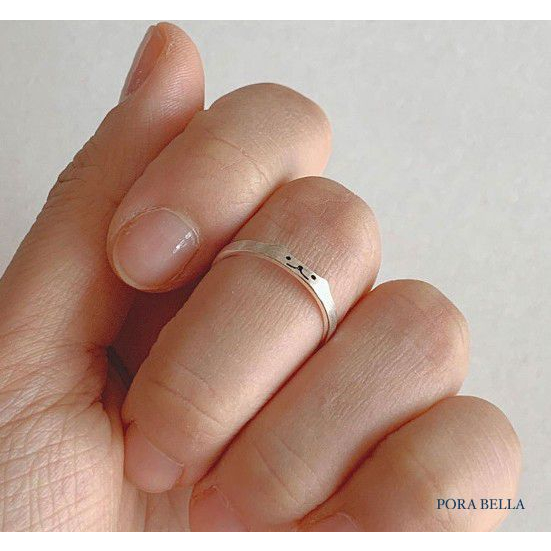 <Porabella>925純銀貓奴貓咪肉球戒指 時尚個性小眾ins設計 可調節開口式 銀戒 Paws Rings