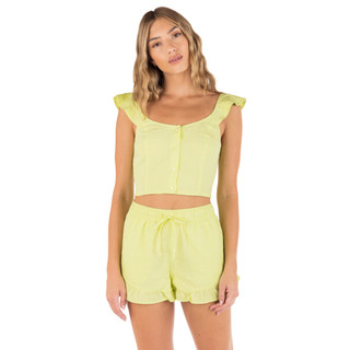 HURLEY｜女 WINDOW PANE CROP TOP 上衣