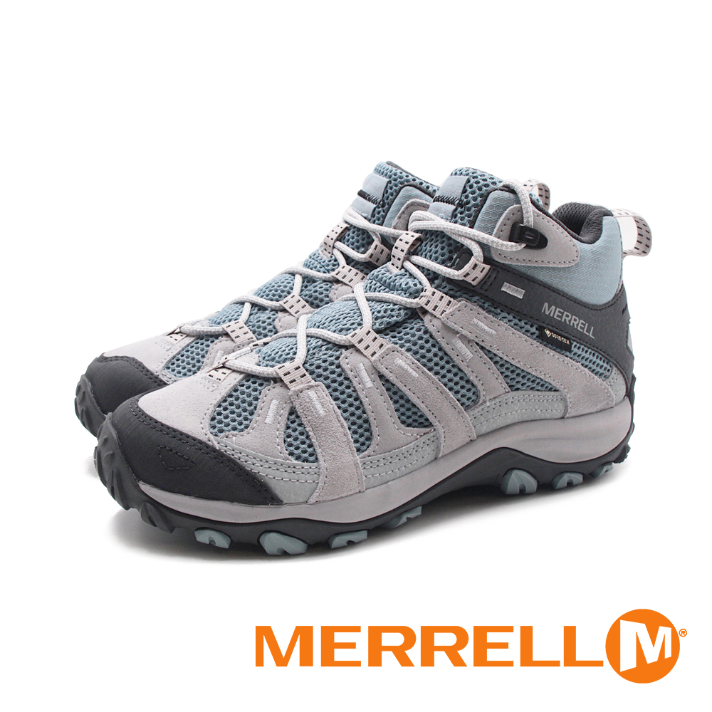 MERRELL(女)ALVERSTONE 2 MID GORE-TEX郊山健行中筒登山鞋 女鞋－藍色