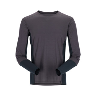 【RAB】QBL32 男款 Syncrino Base LS Tee 羊毛混紡長袖排汗衣 石墨灰