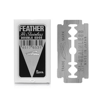 日本 Feather 男士 刮鬍刀 替換刀片 5片/盒 羽毛牌 美容 除毛 剃鬍 順滑 親膚 安全 本品不含刮鬍刀