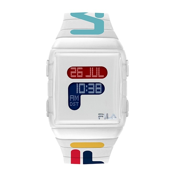 【FILA Watch】經典LOGO方形電子錶-塗鴉色/38-105-007/台灣總代理公司貨享兩年保固