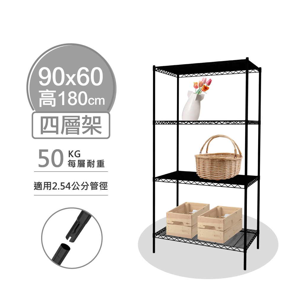 【現貨MIT｜免運抗漲】鐵架 層架 90x60x180H 輕型四層架 波浪架 貨架 置物架 收納架 鐵力士架 倉儲架