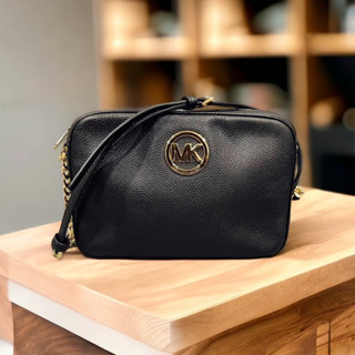 MICHAEL KORS FULTON荔枝紋皮革斜背包/肩背包