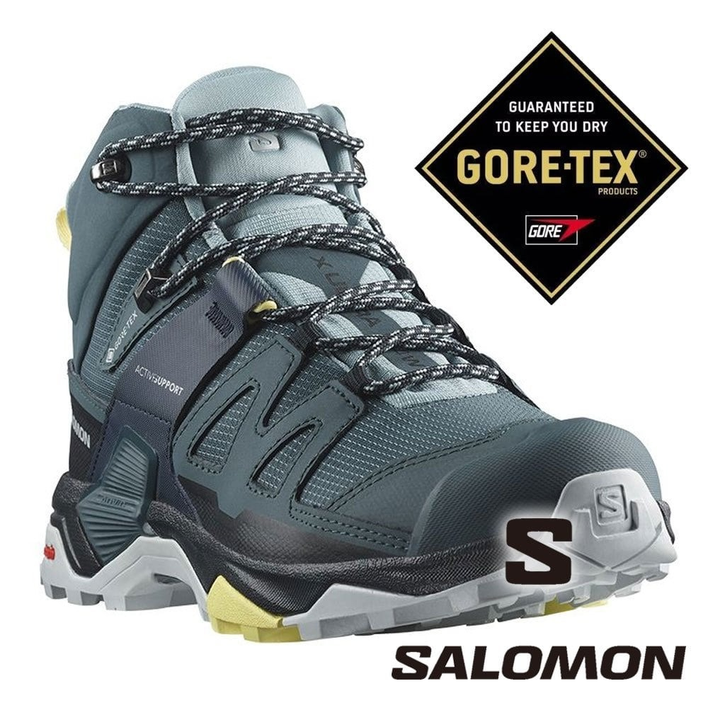 【SALOMON 法國】女 X ULTRA 4 GTX中筒登山鞋 『觀星藍/碳黑/藍』473528