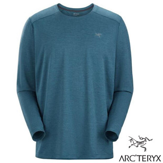 【ARCTERYX 始祖鳥】男款 登山輕量透氣快乾長袖圓領排汗衣 Cormac.T恤.運動休閒衫_寧靜雜綠_30552