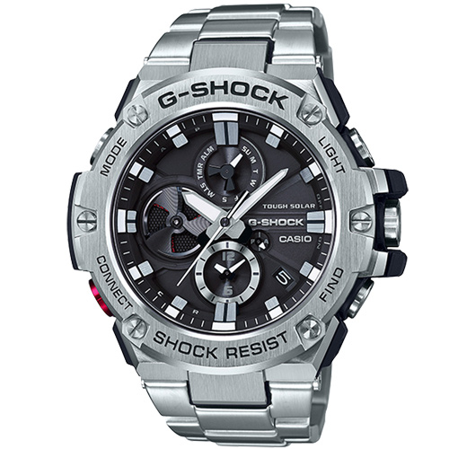 【CASIO】G-SHOCK G-STEEL系列 太陽能藍芽連結 GST-B100D-1A  台灣原廠公司貨