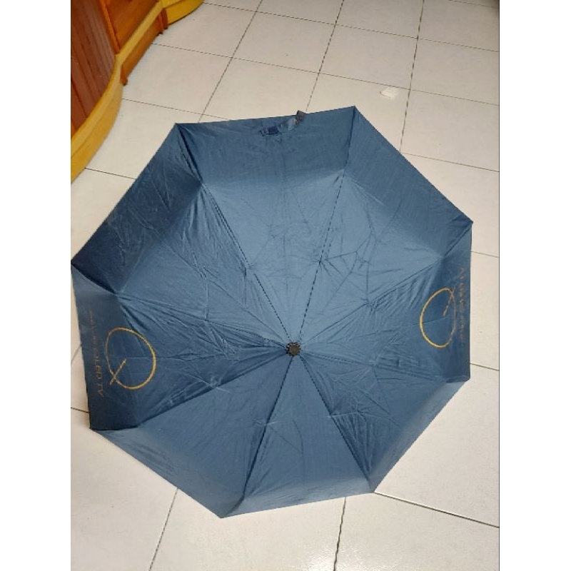 Samsung 三星深藍色自動摺疊傘雨傘陽傘兩用