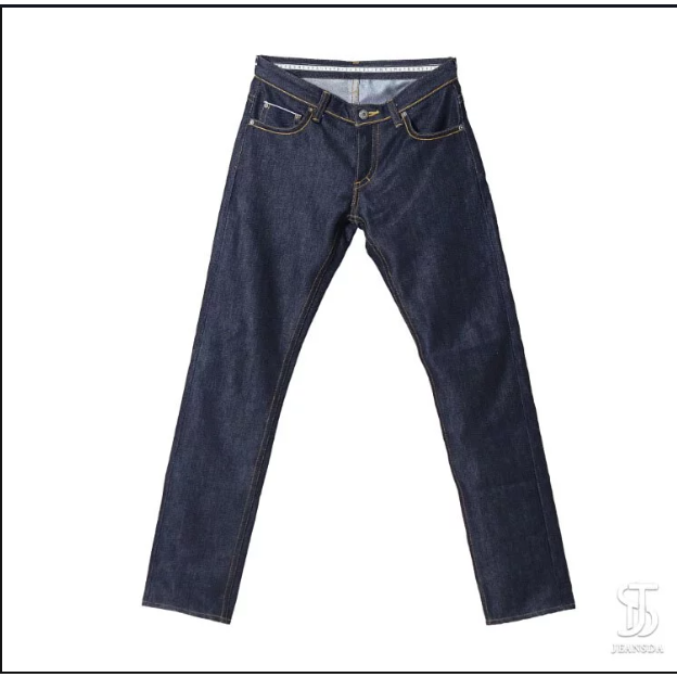 金斯大 野蠶絲靛藍布邊原色褲 (時尚窄身) W34 辛巴威棉 全新 Jeansda 蠶絲牛仔褲