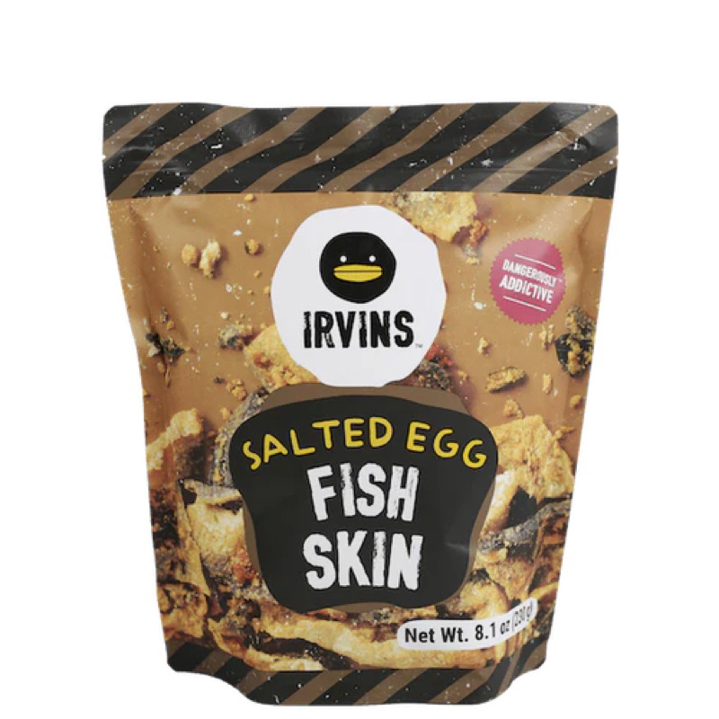 IRVINS Salted Egg黑鴨鹹蛋黃魚片salted egg fish skin配啤酒好夥伴🇸🇬新加坡代購