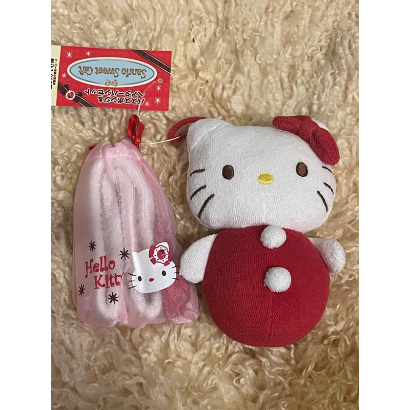 Sanrio Hello Kitty 沐浴專用洗澡巾公仔+髮帶套組