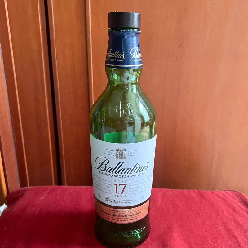 蘇格蘭百齡罈Ballantines 17年威士忌空酒瓶(700ml)/多用途玻璃空瓶/空洋酒瓶/裝飾/容器