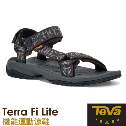 【美國 TEVA】男款 水陸機能涼鞋 Terra Fi Lite.雨鞋.水鞋.溯溪鞋.海灘鞋_黑色_1001473