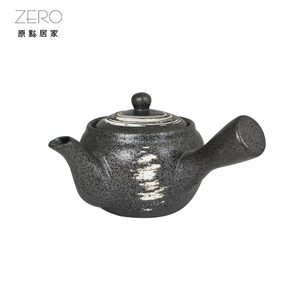 ZERO原點居家 橫紋噴點系列-單柄茶壺 手工噴點 窯燒噴點 常滑燒 陶瓷茶壺 茶具