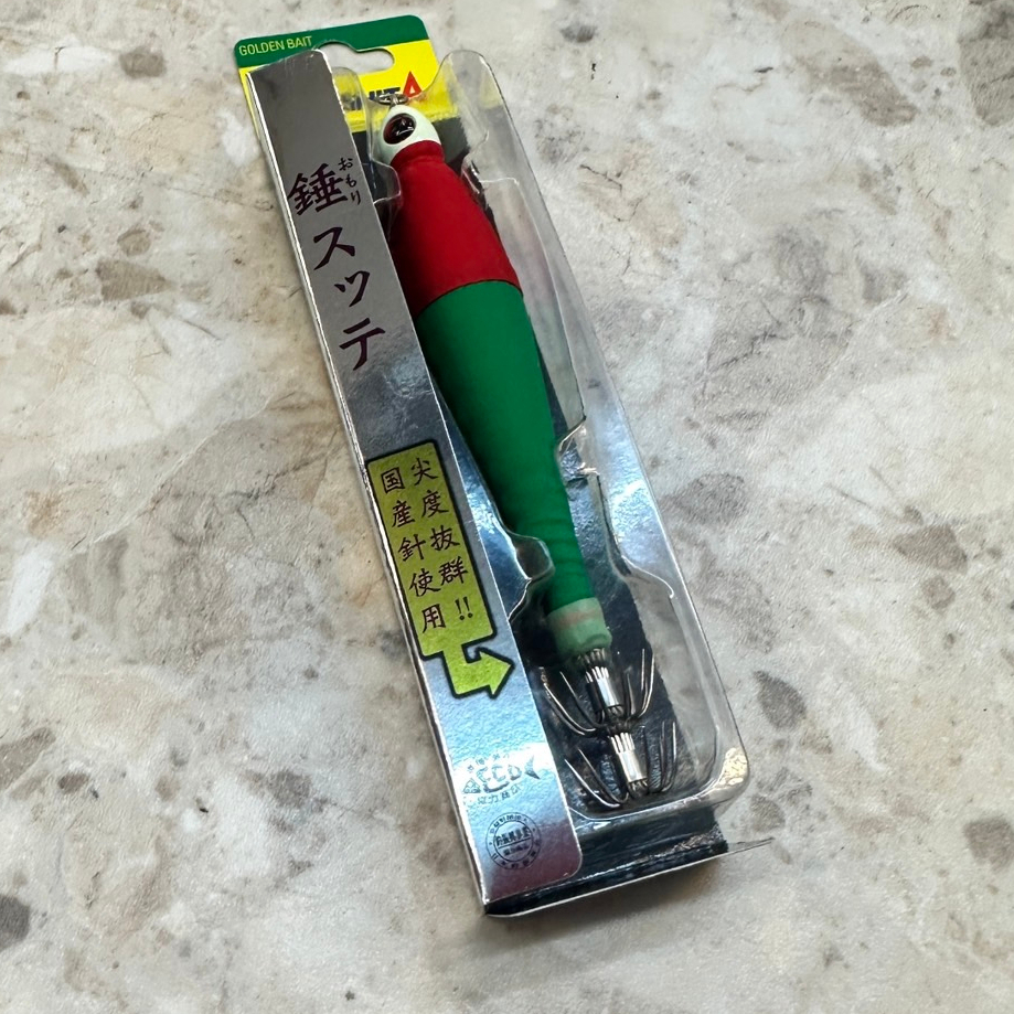 單一款-紅頭綠身【釣界傳說】 YAMASHITA 泥棒 鉛錘布捲 錘スッテ 30號 布卷鉛 透抽 手持透抽